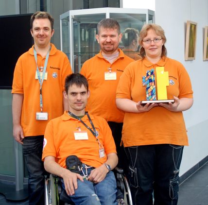 Preisträger von AKZEPTANZ 2010 – Mike Wild, Rene Wolf, Jens-Peter Hinrichs und Heike Schlupp, die Patientenlotsen am Klinikum der FSU Jena 